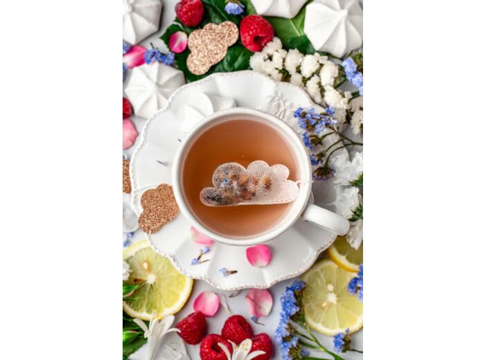 5 Sachets de thé bio forme nuage - thé noir english breakfast - tea heritage