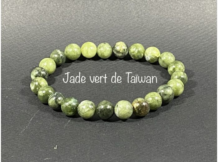 Bracelet Jade Vert Taiwan  8mm