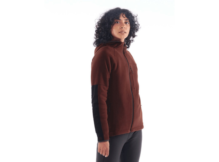 Polaire Femme Supermoon Bio Hoodie Amaranth/Black ARTILECT