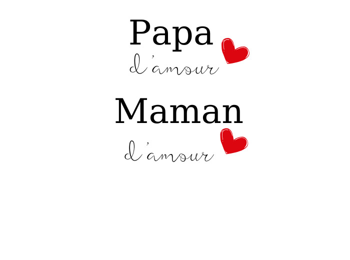 Tee shirt Famille "D'amour"