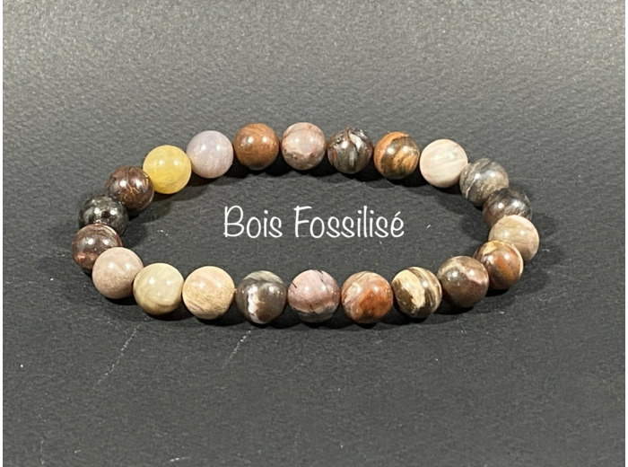 Bracelet Bois Fossilisé 8mm