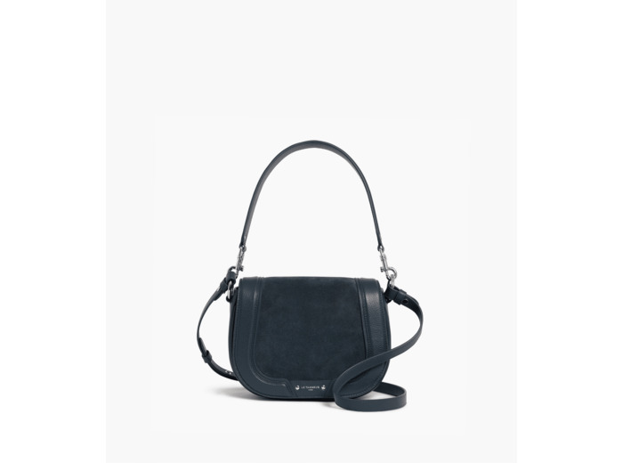 Sac bandoulière moyen modèle Ella en cuir grainé et nubuck