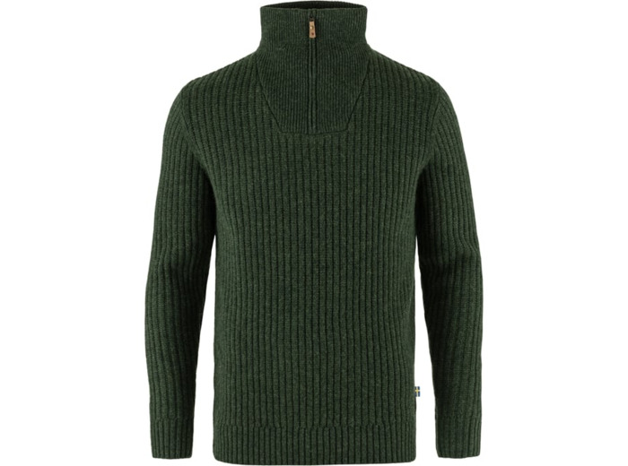 Pull Homme Övik Half Zip Knit 662/Deep Forest FJÄLLRÄVEN