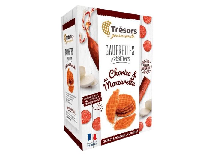 Gaufrettes apéritives Chorizo Mozzarella - Trésors Gourmands