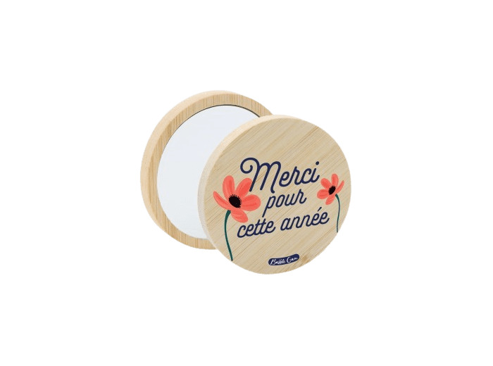 Miroir Bois - Merci Pour Cette Année Coquelicot