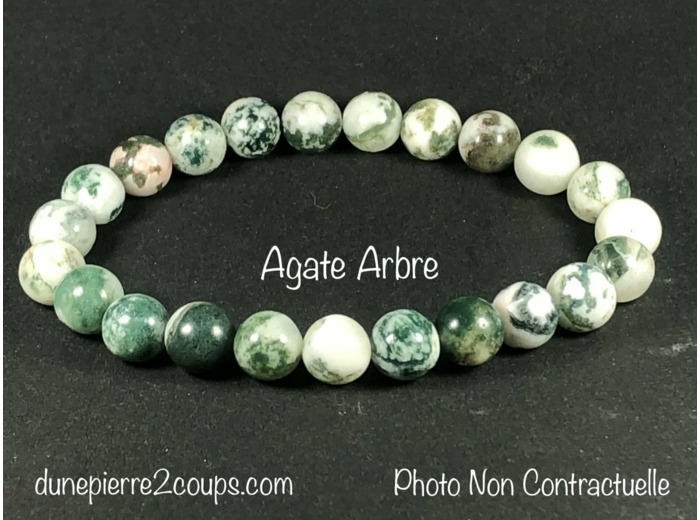 Bracelet Agate Arbre 8mm