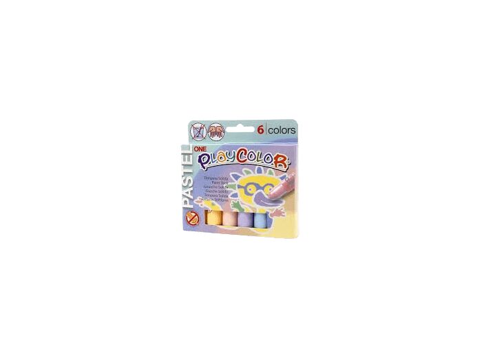 Boite 6 sticks gouache solide playcolor one pastel - Graine Créative