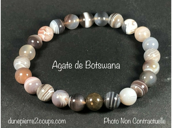 Bracelet Agate Bostwana  8mm