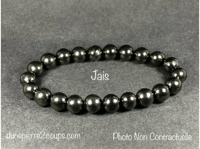 Bracelet Jais  8mm