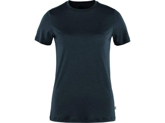 T-Shirt Mérinos Femme Abisko Wool 555/Dark Navy FJÄLLRÄVEN