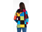 Veste à capuche motifs Patchwork - Noir