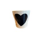 Tasse céramique - Coeur noir - Bella M