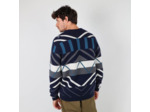 Pull Homme PANDIM Wool jacquard sweater Deep Marine OXBOW