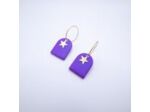 Boucles d'oreilles en Acier Plaqué Or 18k - violette