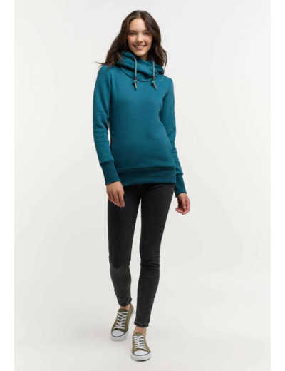 Sweat Femme à Capuche Végan Gripy Bold Petrol RAGWEAR