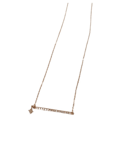 Collier étoile strass doré