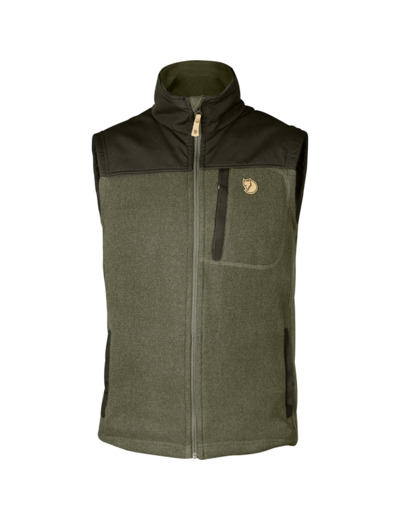 Veste Sans Manches Homme Buck Fleece Vest 625-662/Laurel Green-Deep Forest FJÄLLRÄVEN