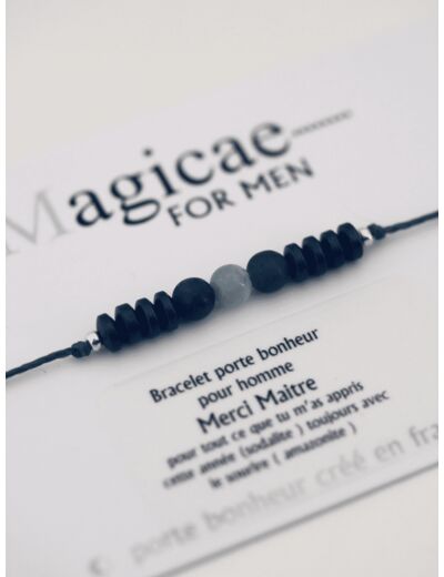 Bracelet porte bonheur homme - merci maître - Magicae