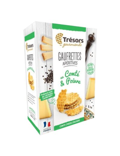 Gaufrettes apéritives comté et poivre - Trésors Gourmands