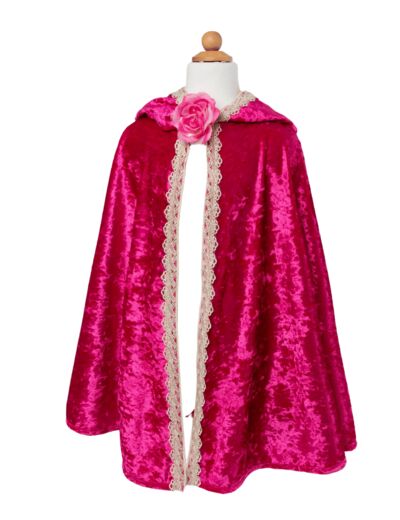 Cape Princesse Velours Fushia 5/6 Ans