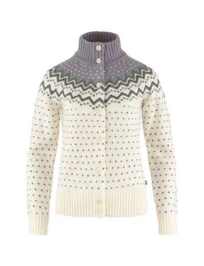 Gilet Femme Ovik Knit Chalk White-Flin FJÄLLRÄVEN