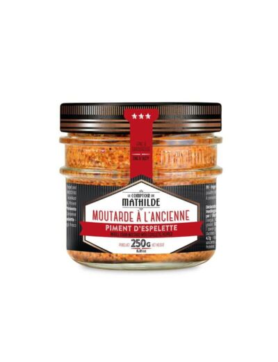 MOUTARDE A L'ANCIENNE AU PIMENT D'ESPELETTE