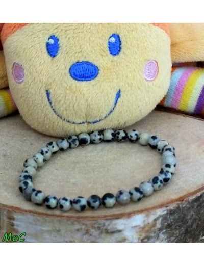 Bracelet jaspe dalmatien enfant