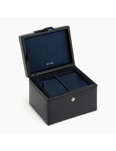 Coffret 2 montres et boutons de manchettes en cuir