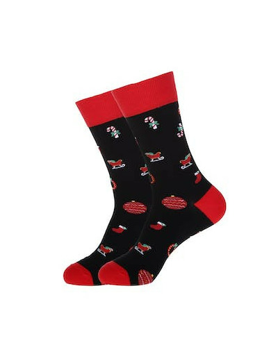 Chaussettes Noires avec décoration Noël 36/40 SNAZZY SANTA