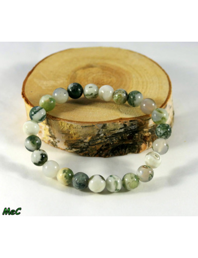 Bracelet agate mousse