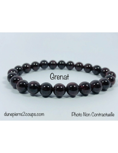 Bracelet Grenat  8mm