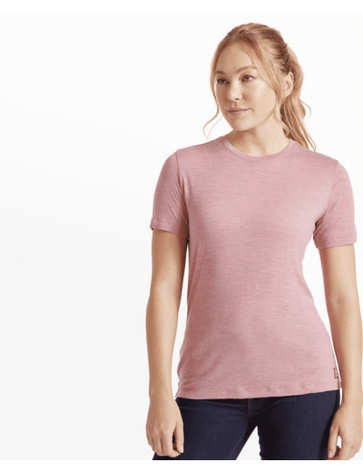 T-Shirt Mérinos Femme Utilitee Rose ARTILECT