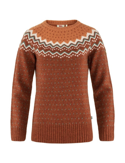 Pull Femme Övik Knit Sweater 215-242/Autumn Leef-Desert Brown FJÄLLRÄVEN