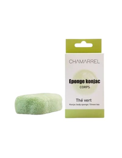 Eponge konjac corps - Thé vert - Chamarrel