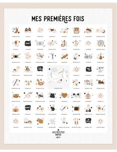 Affiche à dater - Mes premières fois - Peau Claire - Les Petites Dates