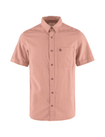 Chemise Homme Övik Travel Manches Courtes 300/Dusty Rose FJÄLLRÄVEN