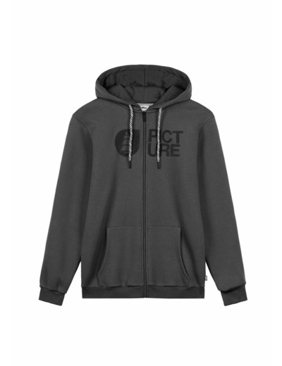 Basement flock zip hoodie