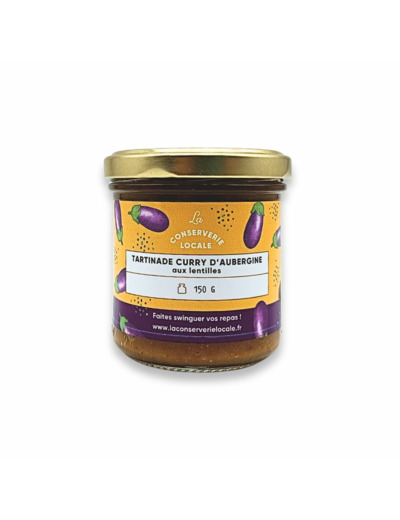 Tartinade Curry d'Aubergine aux Lentilles 150g