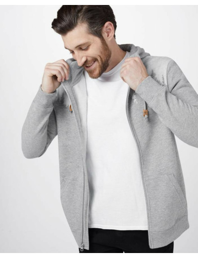 Veste Homme Juniper Zip Hoodie Hi Rise Grey TENTREE