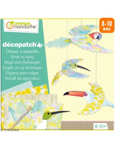 Kit DIY oiseaux à suspendre décopatch - Avenue mandarine