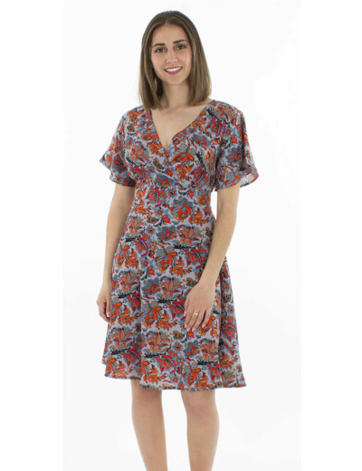 Robe courte cache-cœur - 3 coloris