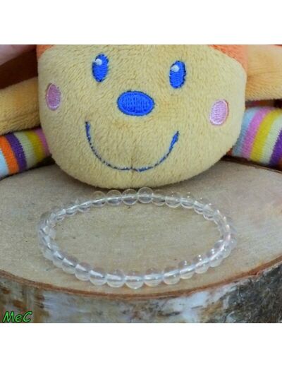 Bracelet cristal de roche enfant 4mm