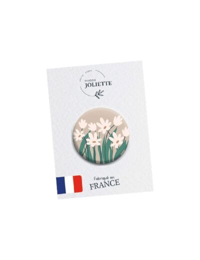 Broche (badge) - Boho butterfly - Pâquerette #126 - Maison Joliette