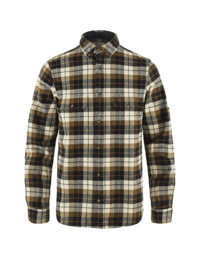 Chemise Homme Singi Heavy Flannel 113-555/Chalk White-Dark Navy FJÄLLRÄVEN