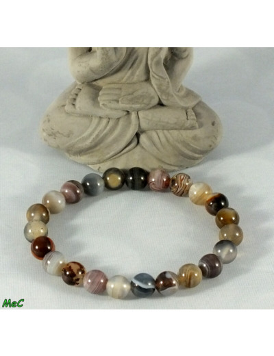 Bracelet agate du Botswana