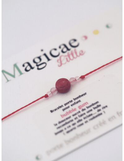 Bracelet porte bonheur enfant - bubble gum  - Magicae