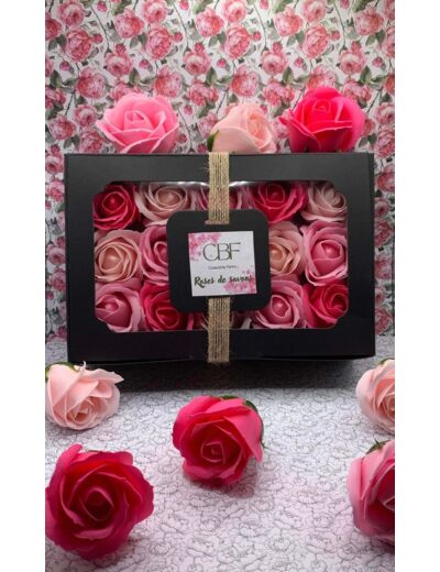 Coffret roses de savons