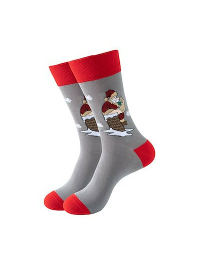 Chaussettes Grises Quand tu dois y aller 36/40 SNAZZY SANTA