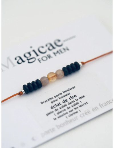 Bracelet porte bonheur homme - éclat de rire  - Magicae