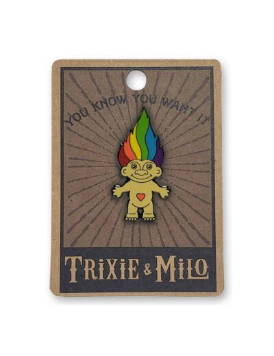 Pin's Emaillé Rainbow Troll Pride Month Lgbtq TRIXIE & MILO